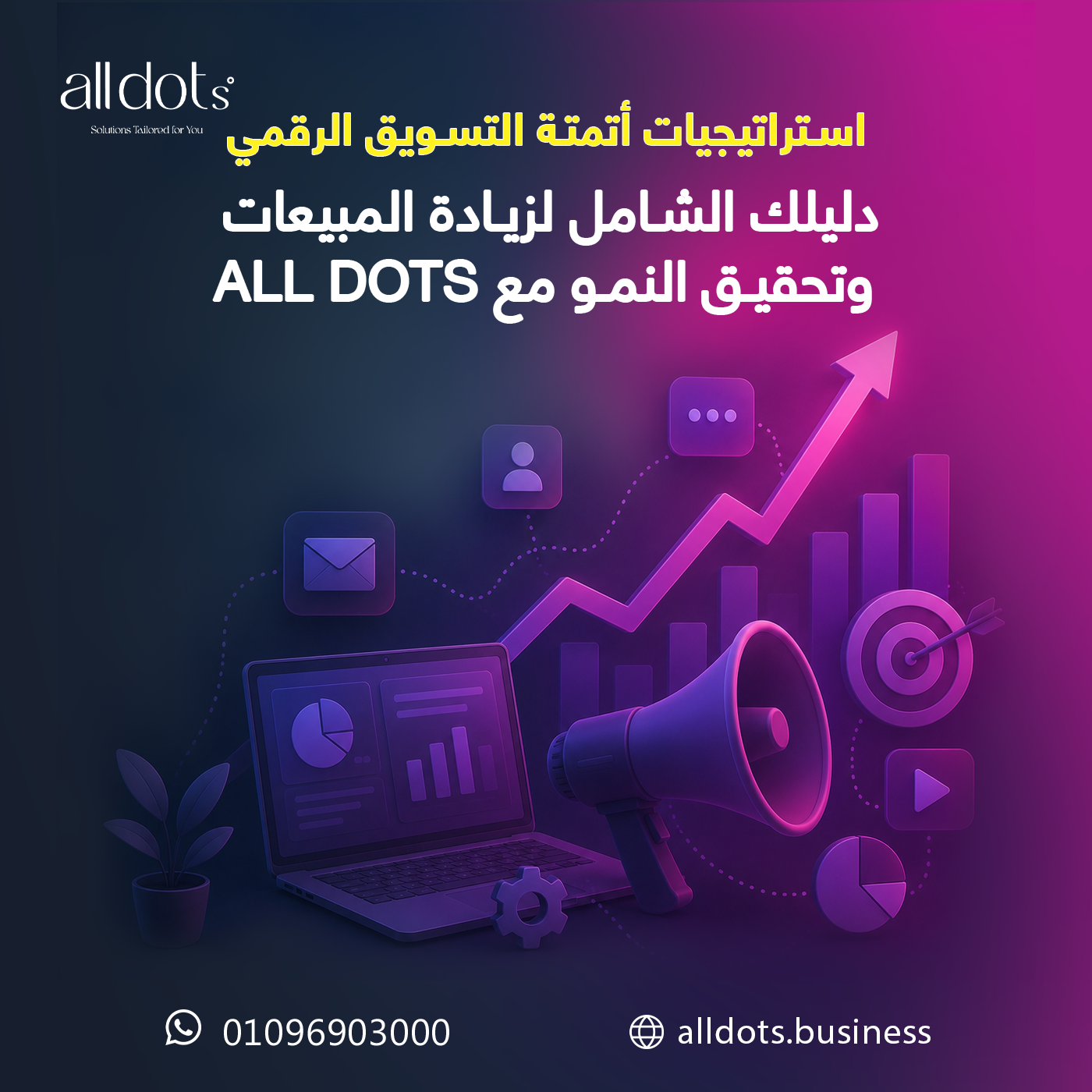 استراتيجيات أتمتة التسويق الرقمي: دليلك الشامل لزيادة المبيعات وتحقيق النمو مع All Dots